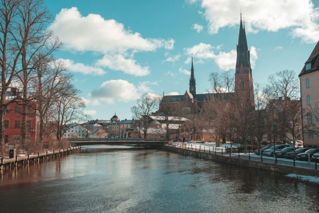 city and cathedral by the water