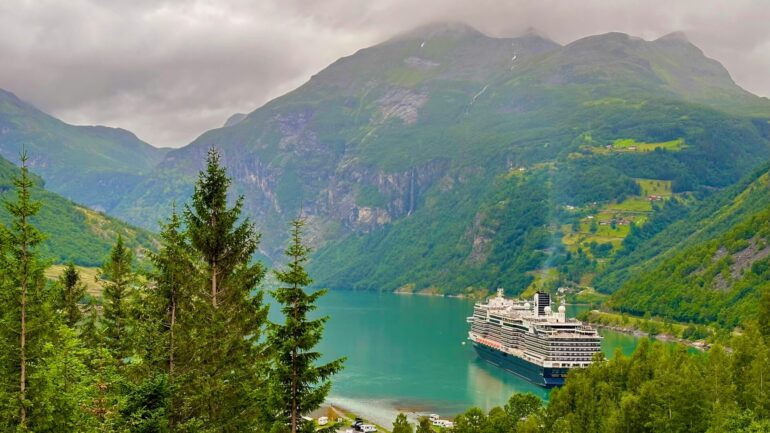 cruise in green fjords
